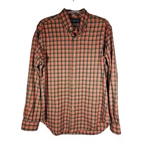 Ralph Lauren Polo Men's Classic Fit Long Sleeve Button Front Polo Medium Orange‎